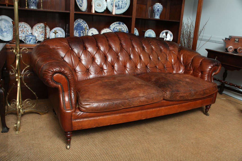 Edwardian Leather Sofa For Sale at 1stDibs edwardian sofa