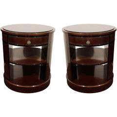 Pair of Art Deco Cylindrical Occasional Tables.