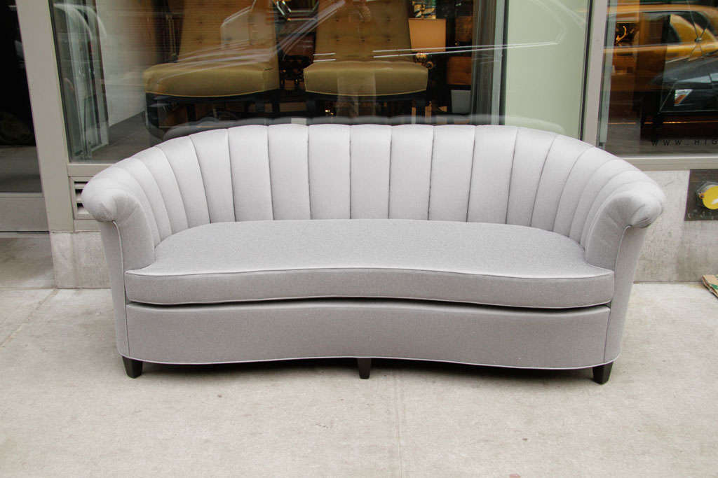 Mid-20th Century Hollywood Channel-Back Sofa