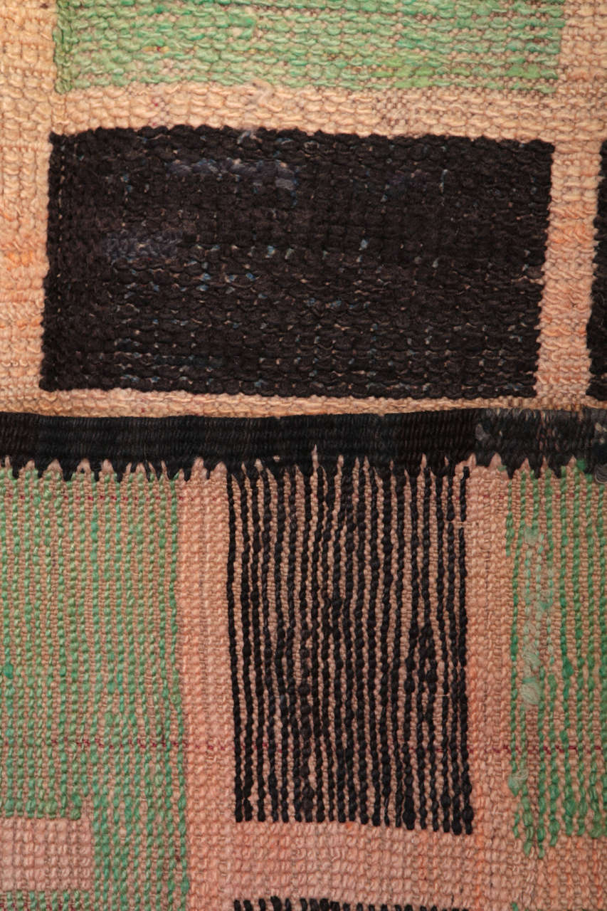 Art Deco Wool Berber Rug, 1930's (Handgeknüpft)