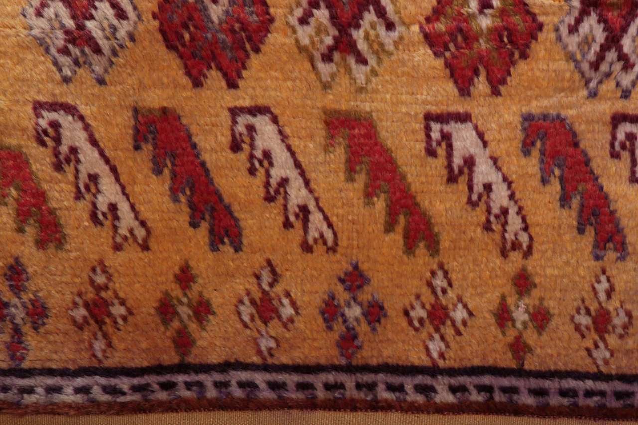 Tribal Vintage Moroccan Gold Ground Wool Rug, 1930's  For Sale