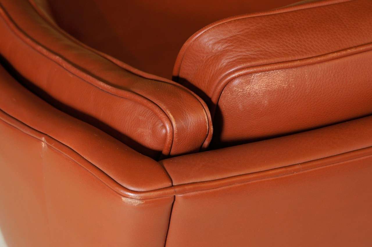 Danish Modern Leather Sofa 3