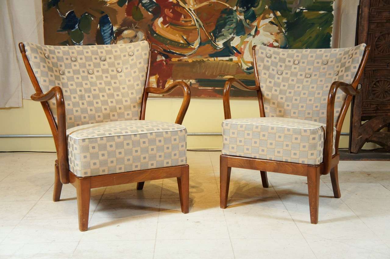 Danish Lady's and Gent's Armchairs 