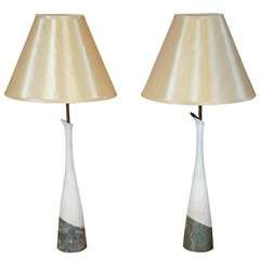 Pair of Marble Lamps 