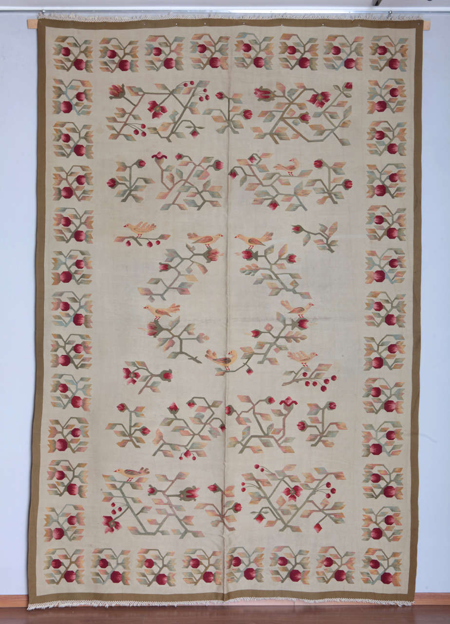 Balkan Kilims come from Southeast Europe, an area that by 1500 belonged to the Ottoman Empire. Traditional Balkan rugs show Islamic influences as well as nomadic tribal traits. This Sharkoy has very 
