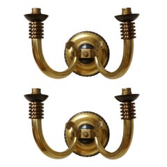 Pair of 1940s Sconces by Jean Pascaud