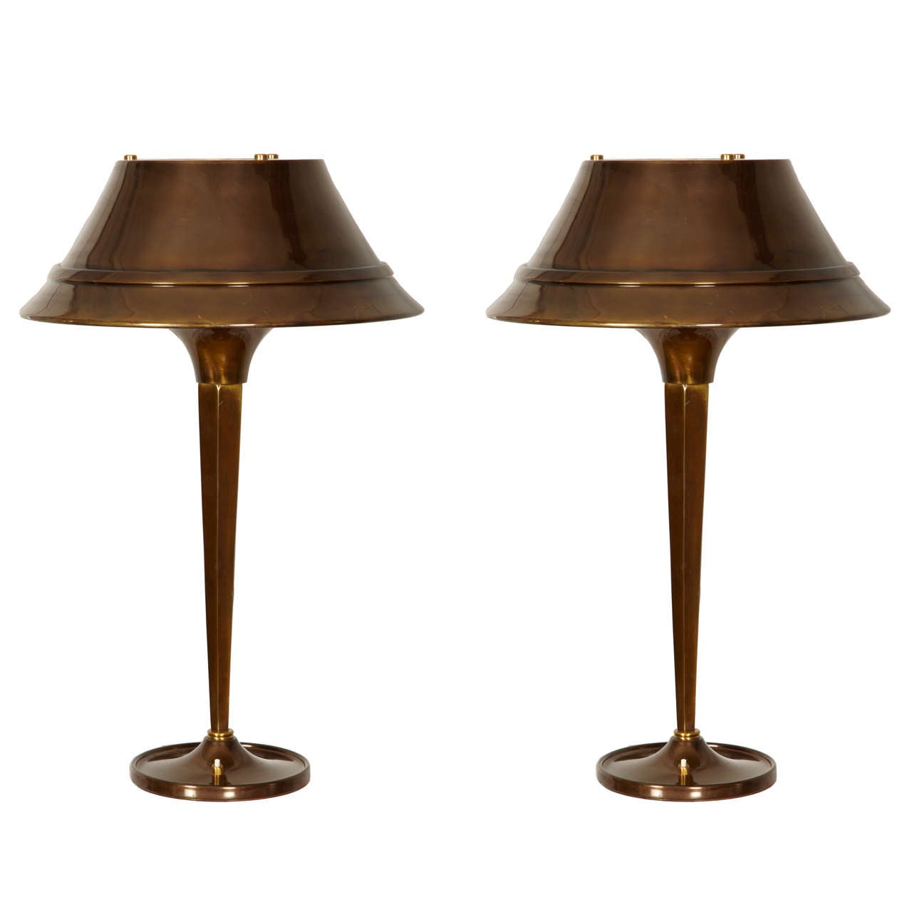 Fantastic Pair of Table Lamps Designed by and Michon For Sale at