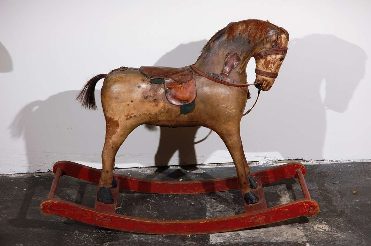 Old leather rocking horse.