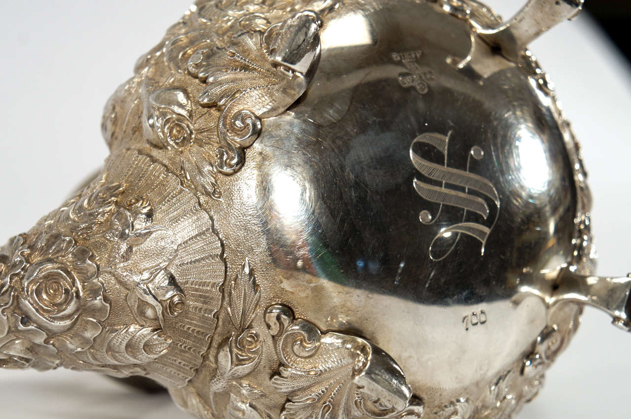 3 Piece Steiff Repousse Sterling Silver Coffee Service 5