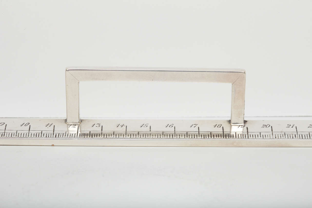 British English Sterling Silver Draftsman's Ruler with Handle