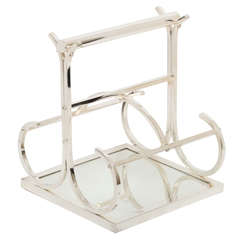 Art Deco Jacques Adnet Double Bottle Holder