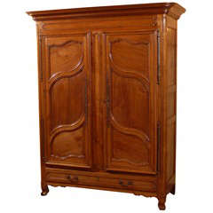19th Century Cherry Armoire from Brittany