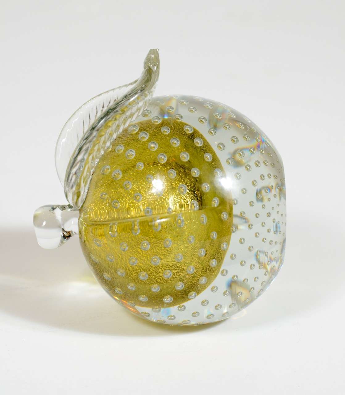 20th Century Gorgeous set of Hand Blown Murano Glass Pear and Apple by Barbini