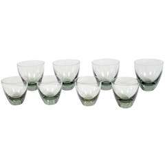 Set of Eight Modernist Smoked Glass Tumblers by Holmegaard