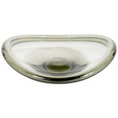 Modernist Smoked Art Glass Bowl by Holmgaard