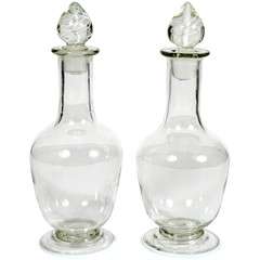 Stunning Pair of Venini Glass Decanters