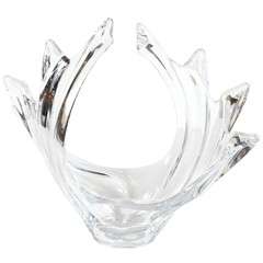 Stunning Art Vanne Crystal  Wave Bowl