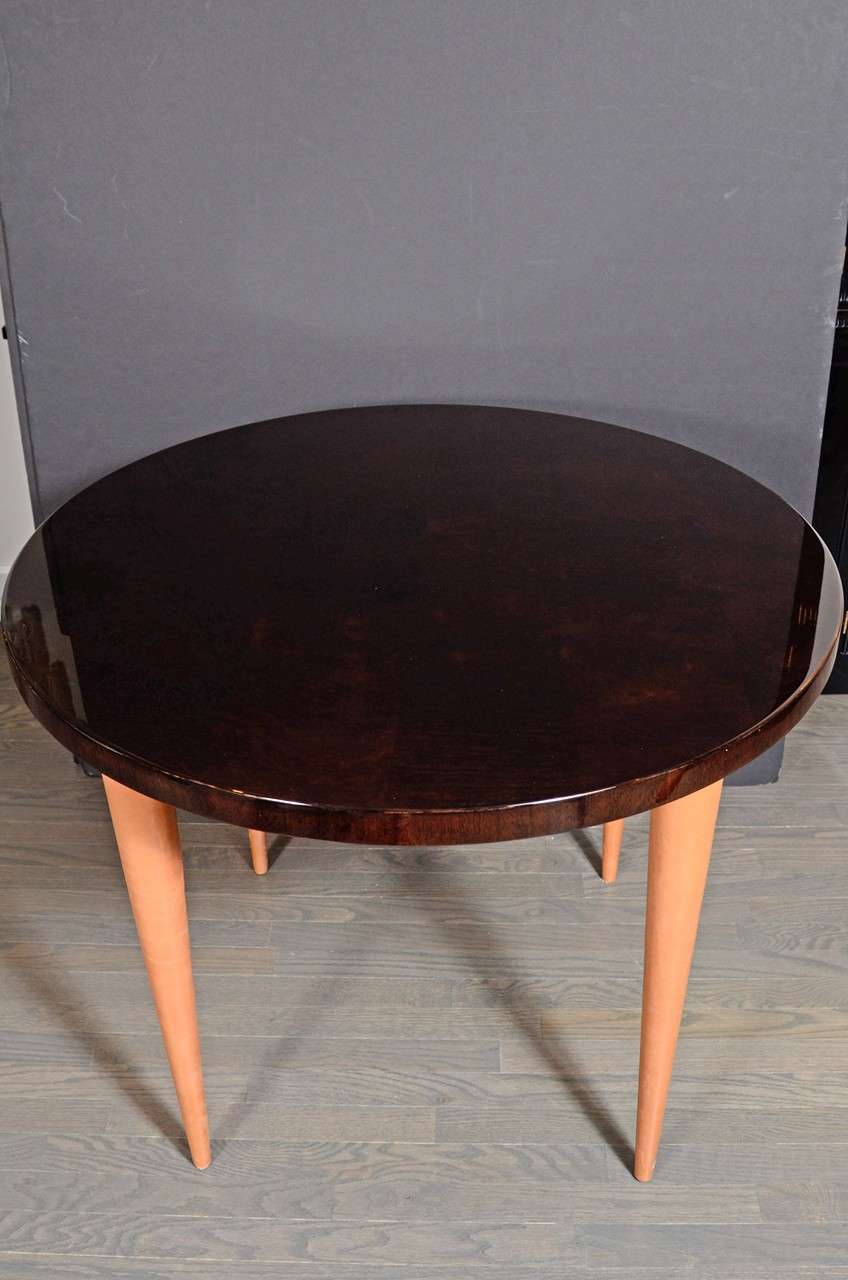 Walnut Art Deco Occasional Table by Gilbert Rohde