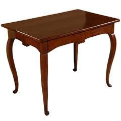Italian Provincial Walnut Table with Drawer, c. 1780