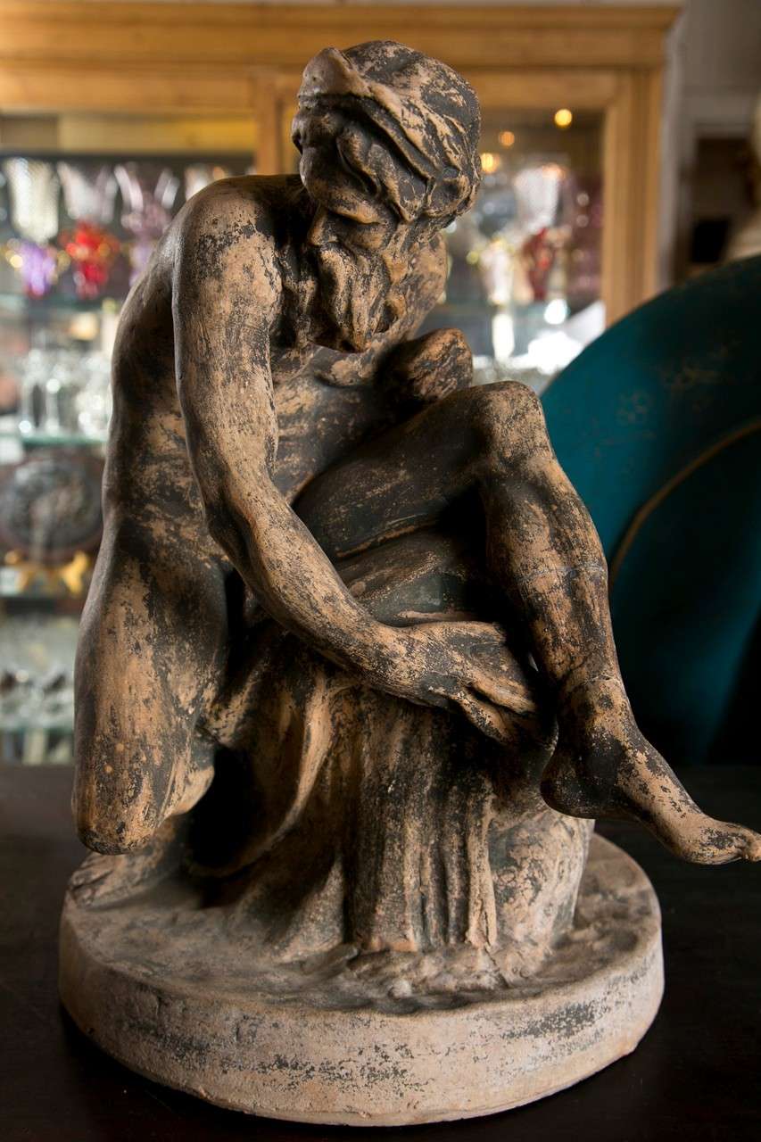 19th C. Italian Terracotta of a River God