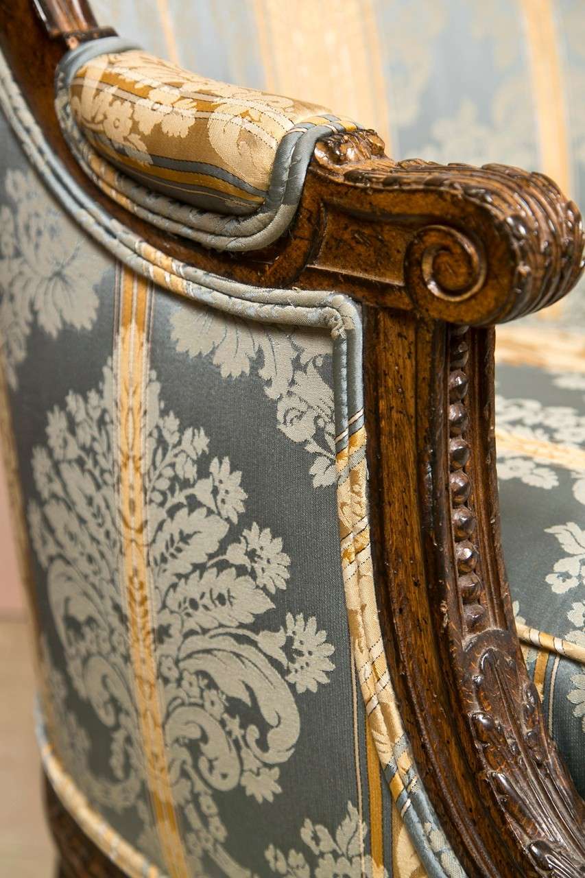 19th Century Louis XVI Style Bergere For Sale 2