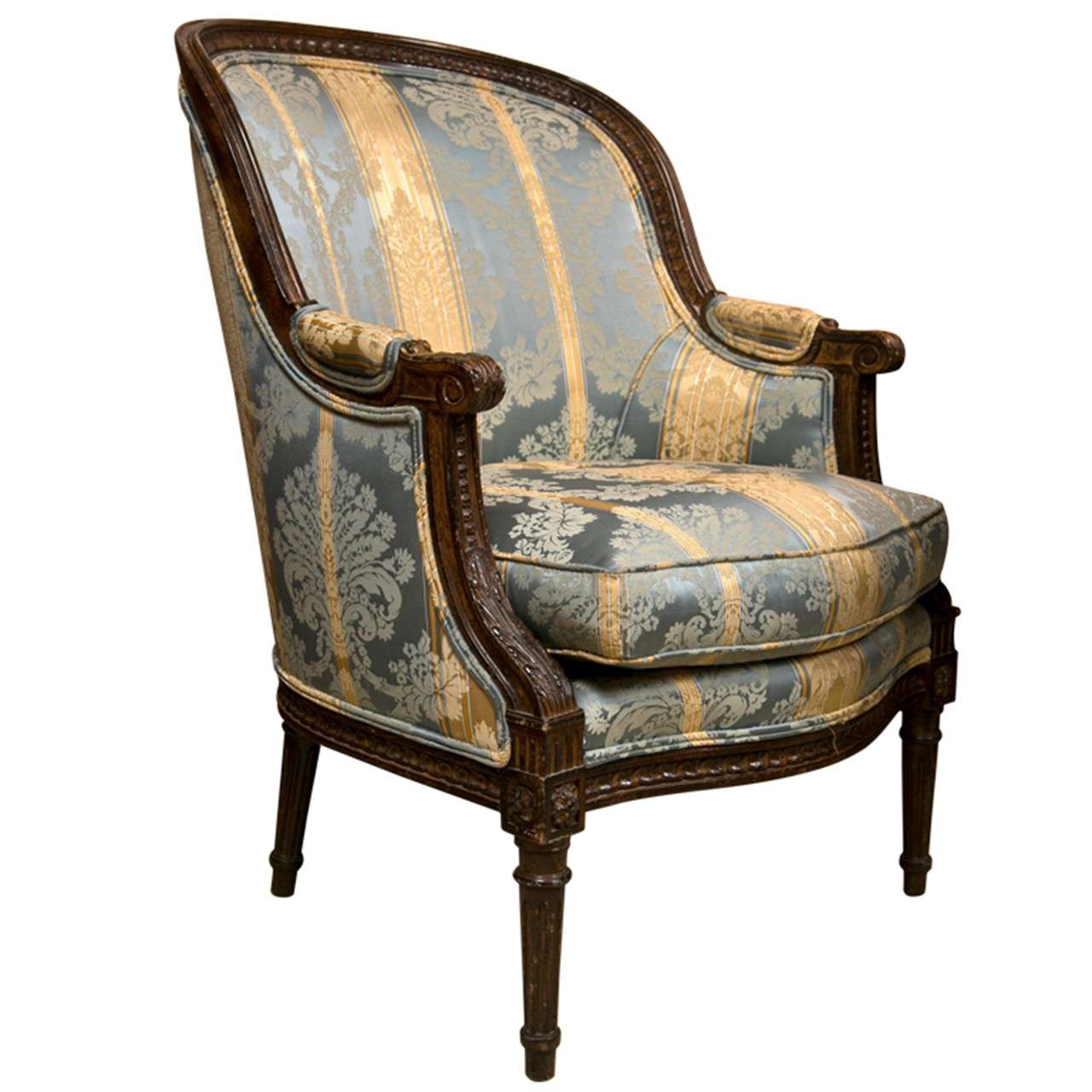 19th Century Louis XVI Style Bergere For Sale