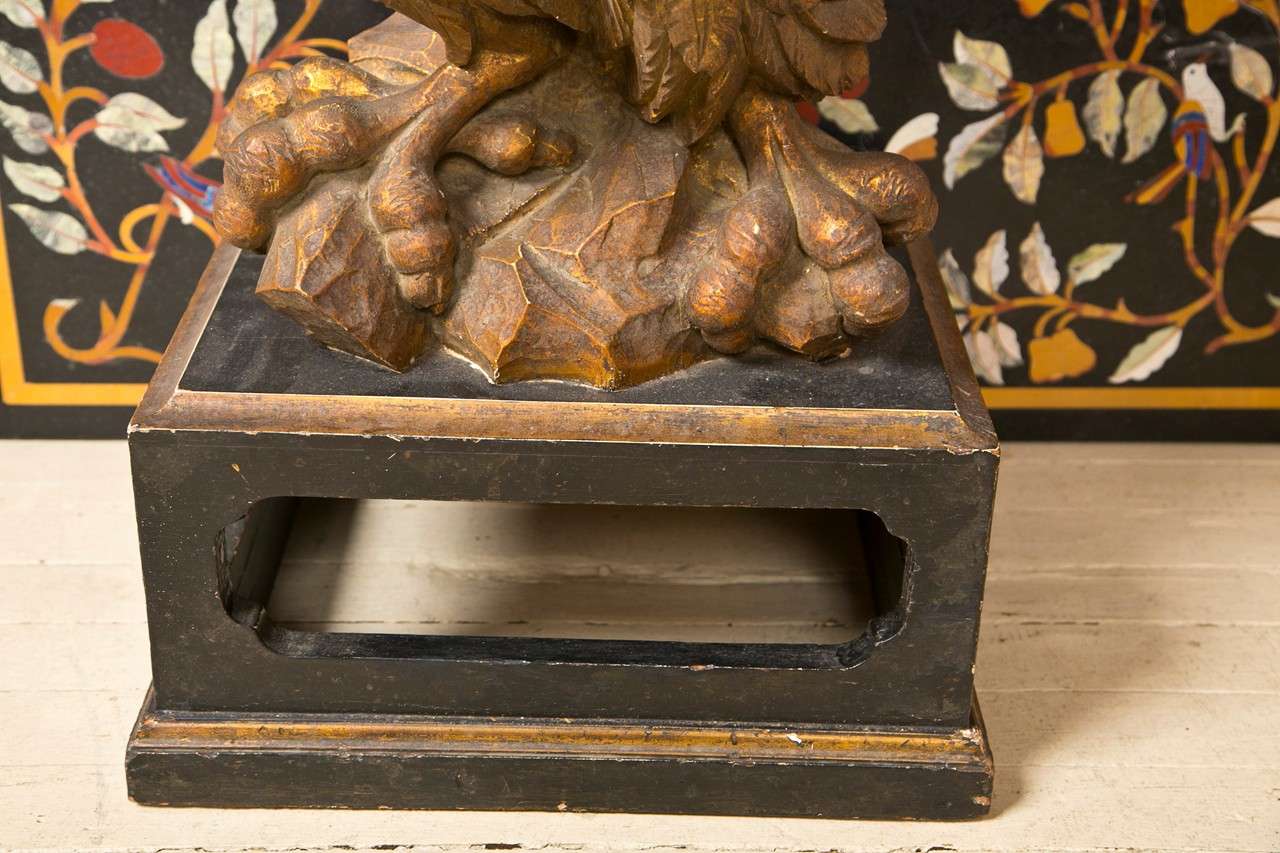 19th Century Faux Marble Top Eagle Console For Sale