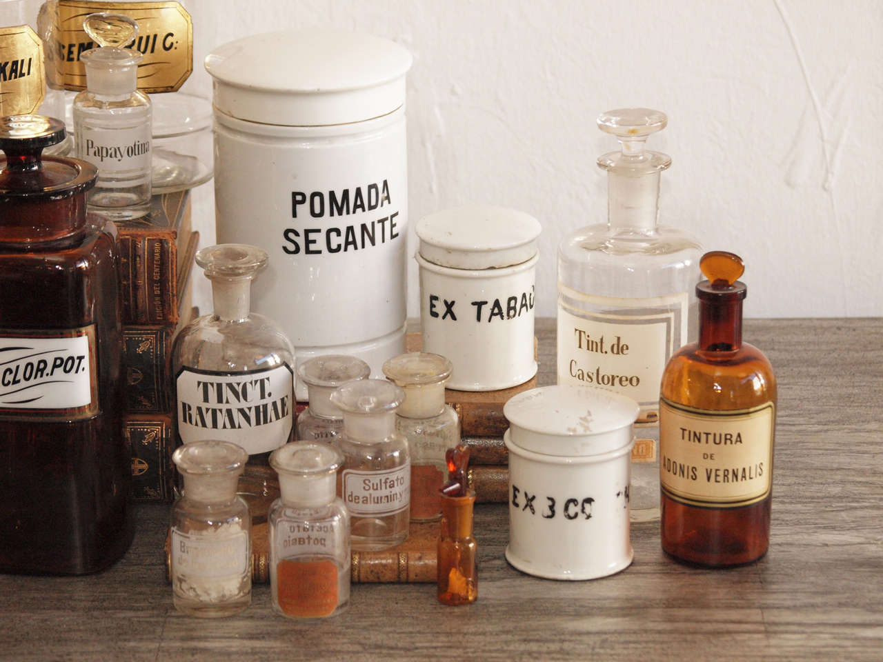 German Collection of Apothecary Bottles and Jars, circa 1900