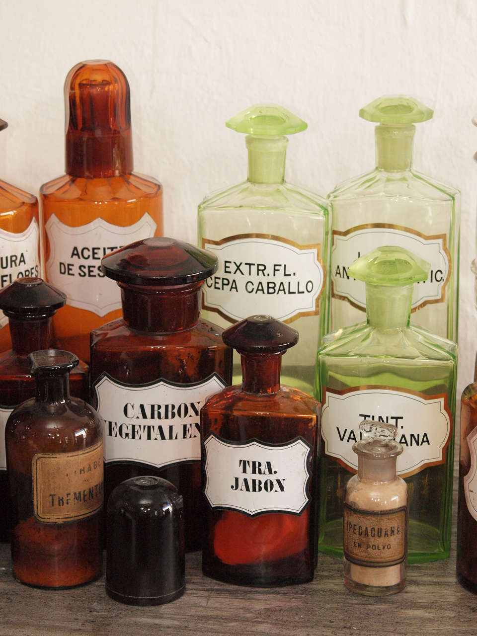 Collection of Apothecary Bottles and Jars, circa 1900 1