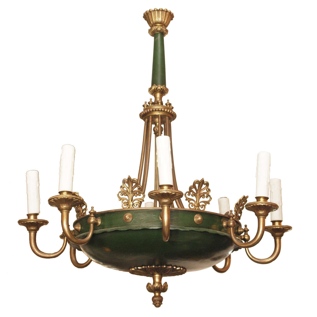 Early 20th c Empire Style Chandelier For Sale