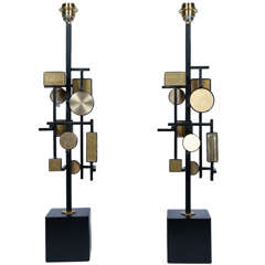 1960
s modernist  pair of lamps