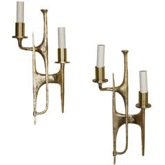 Great Bronze  Sconces Attributed To Felix Agostini