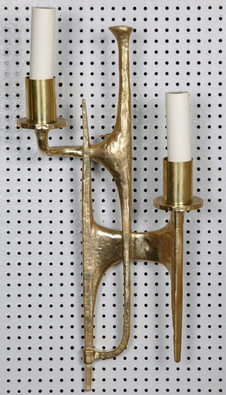 French Great Bronze  Sconces Attributed To Felix Agostini
