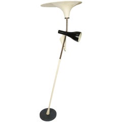 Rare 1950s Floor Lamp in the Style of Stilnovo