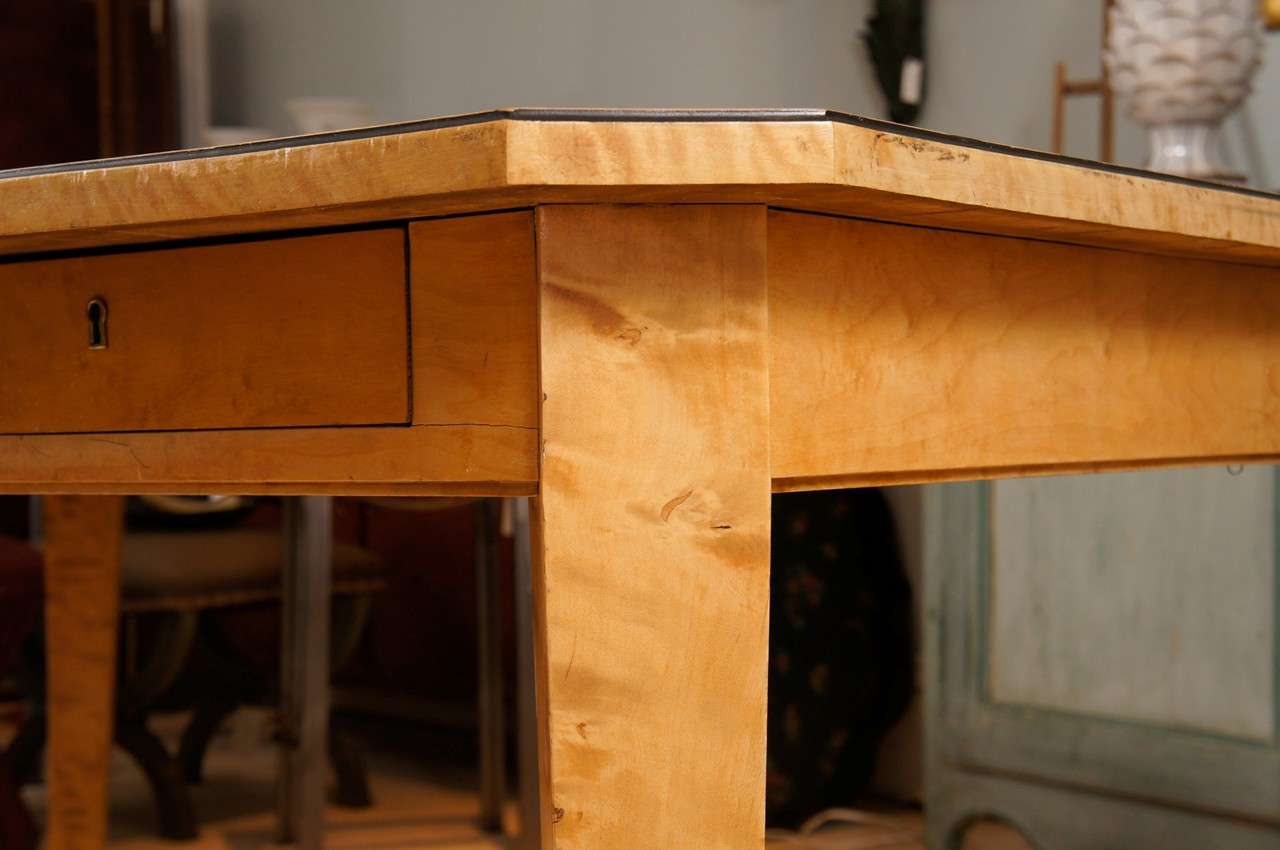 Mid-20th Century Biedermeier-style Satin Birch Library Table