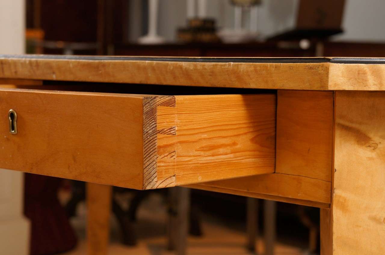 Biedermeier-style Satin Birch Library Table 1