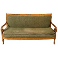 19th c. French Birch Settee