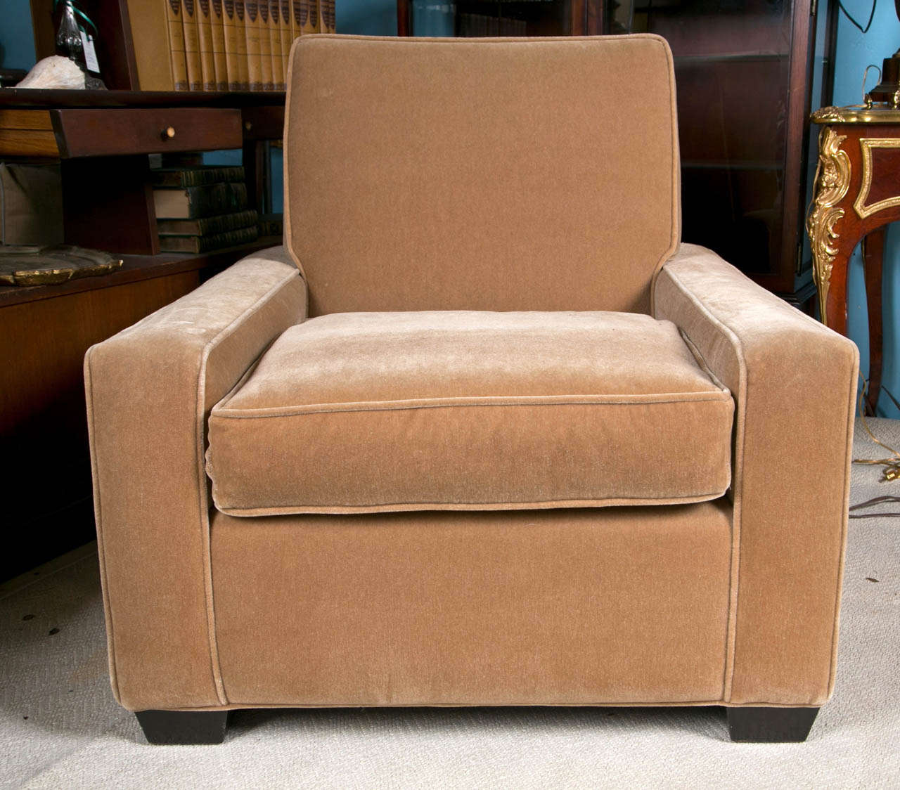 Art Deco Style Mohair Club Chair For Sale 3