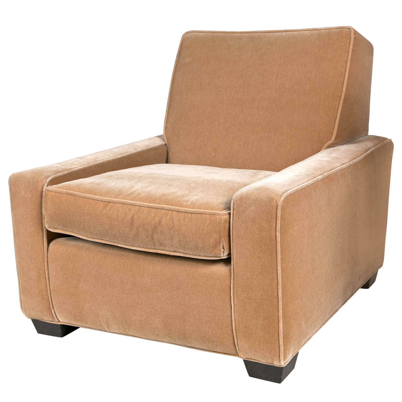 Art Deco Style Mohair Club Chair For Sale