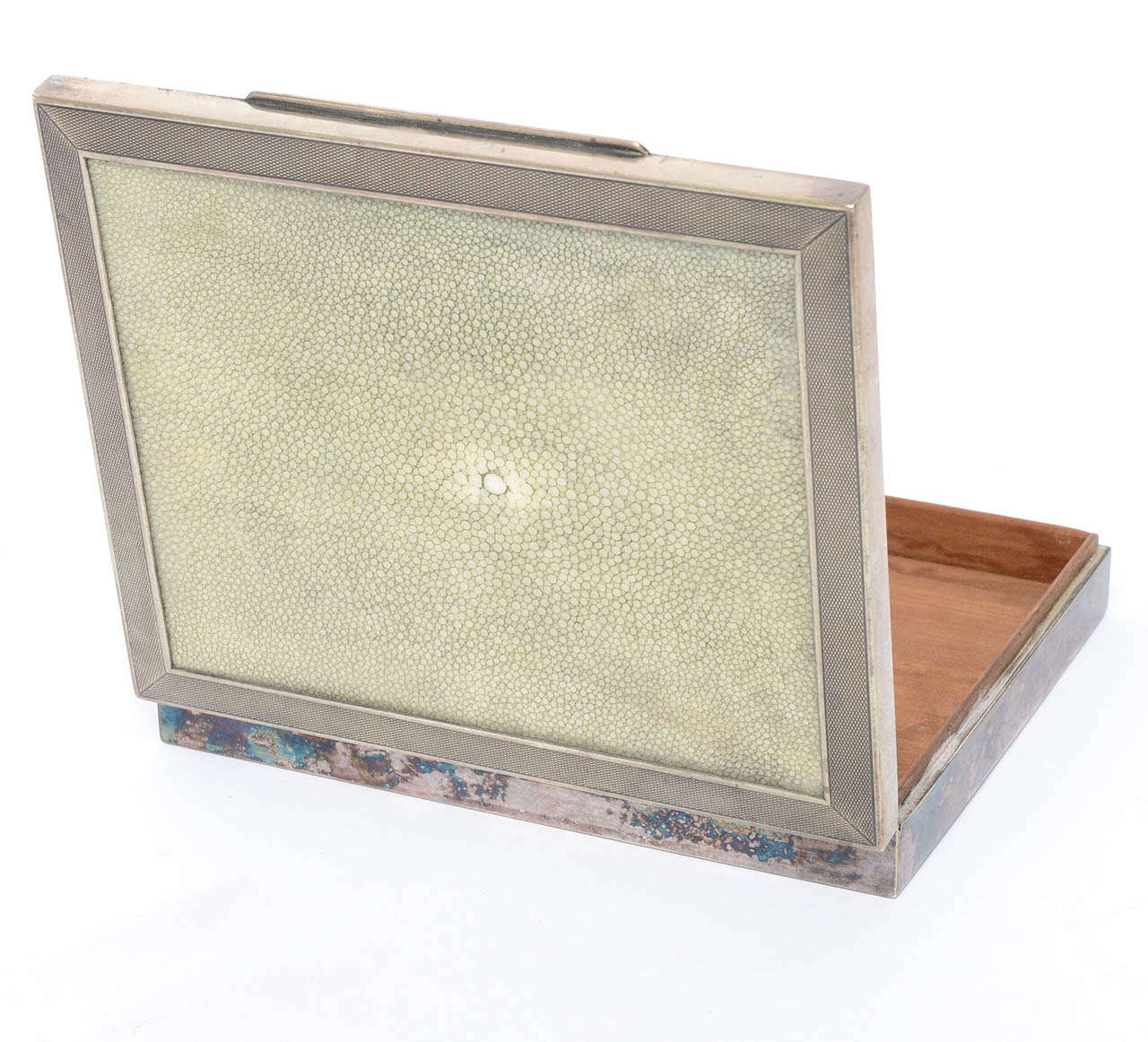 Shagreen and Silver Plated Box 3