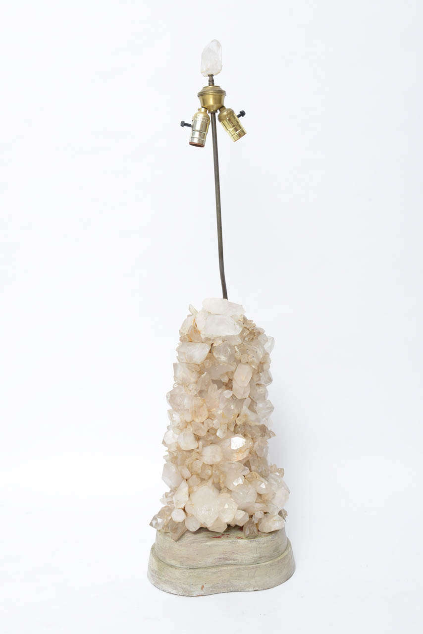 Carole Stupell Rock Crystal Lamp In Good Condition In West Palm Beach, FL