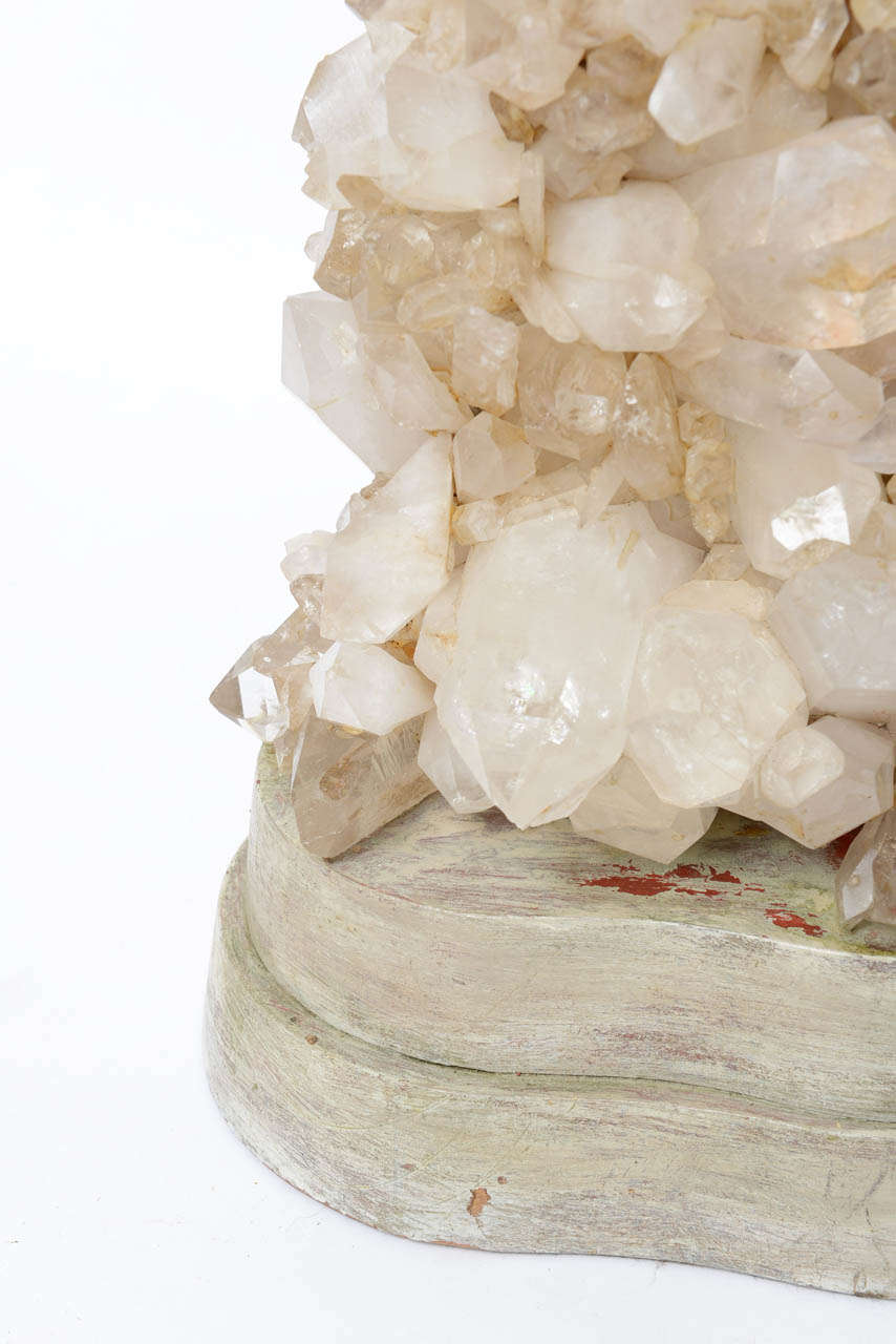 Mid-20th Century Carole Stupell Rock Crystal Lamp