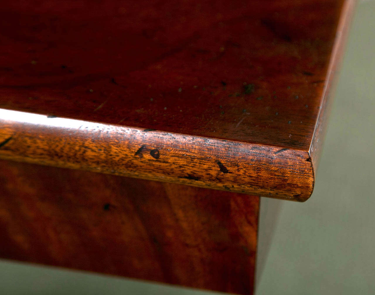 An American mahogany centre table. Restorations.
