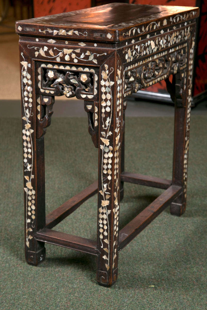 Pair of Chinese Inlaid Side Tables 2