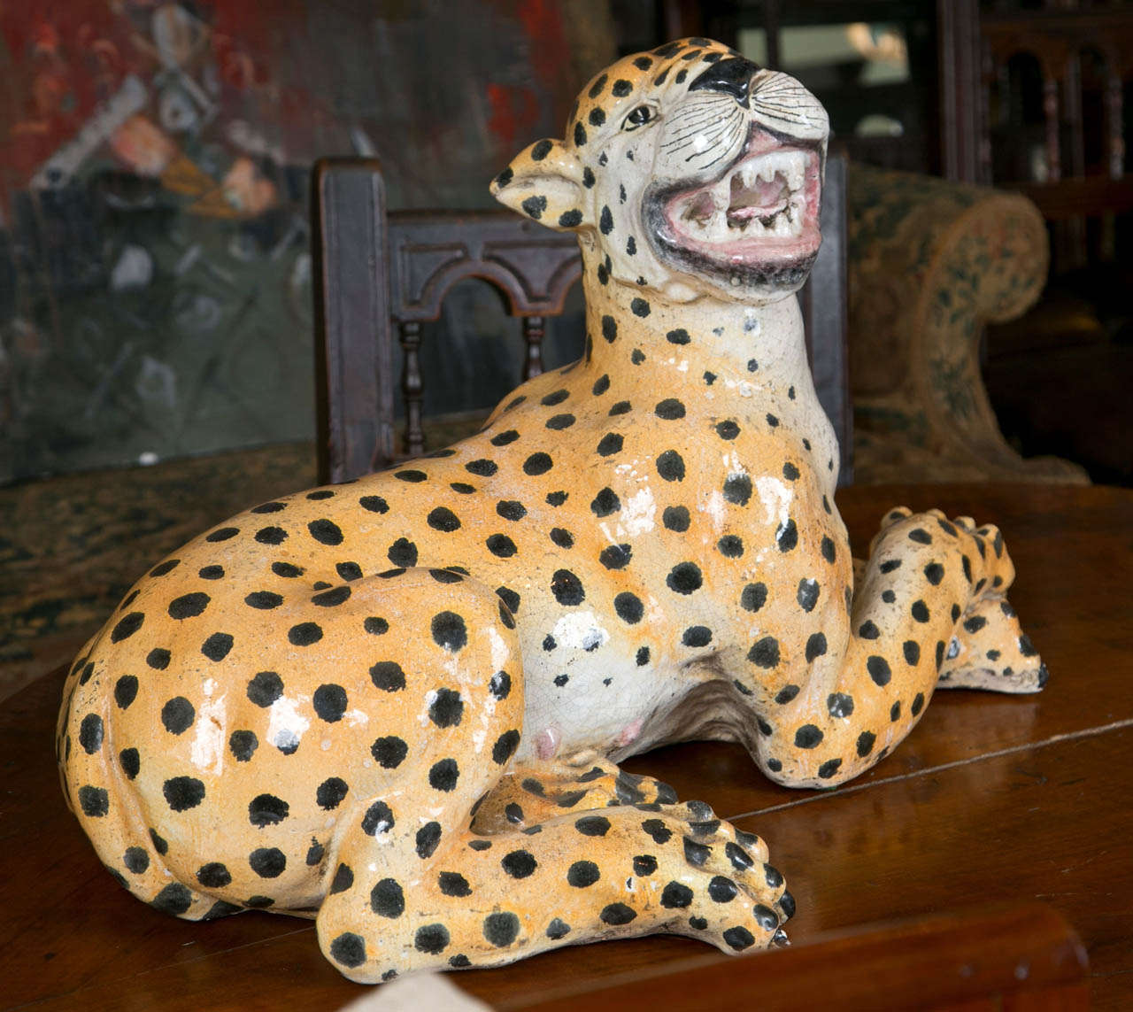 Large Ceramic Leopard For Sale at 1stDibs leopard ceramic