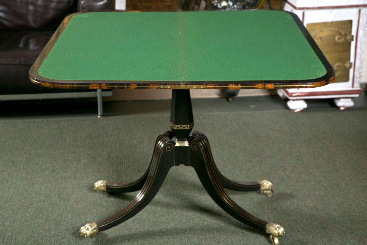 Regency Ebonized and Calamander Wood Card Table at 1stDibs calamander tree, calamander wood