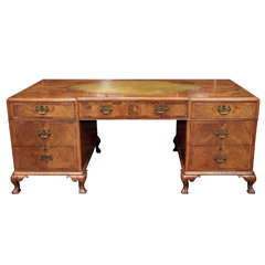Antique English Walnut Victorian Desk