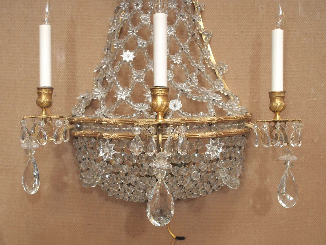 Pair Antique French Baccarat Louis XVI Wall Lights circa 1880 2