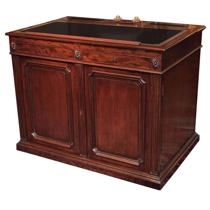 Antique English Mahogany Architect's Desk circa 1860 at 1stDibs