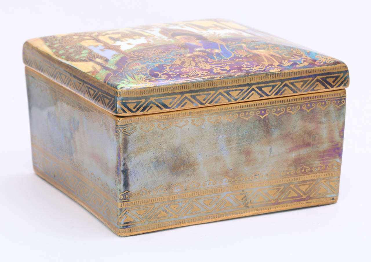 A Rare Wedgwood Nizami Lustre Covered Box 2
